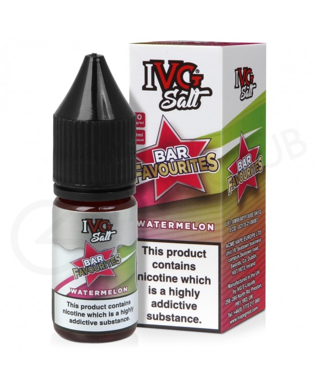 Watermelon Nic Salt E-Liquid by IVG Bar Salt Favourites