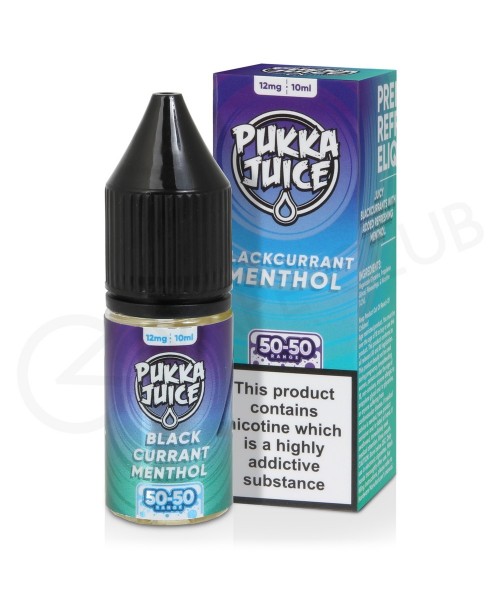 Blackcurrant Menthol E-Liquid by Pukka Juice 50/50