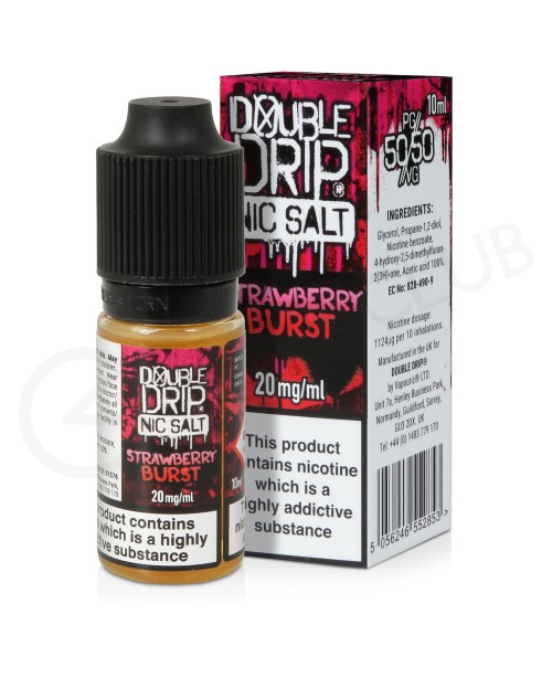 Strawberry Burst Nic Salt E-Liquid by Double Drip