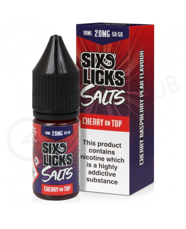 Cherry on Top Nic Salt E-Liquid by Six Licks