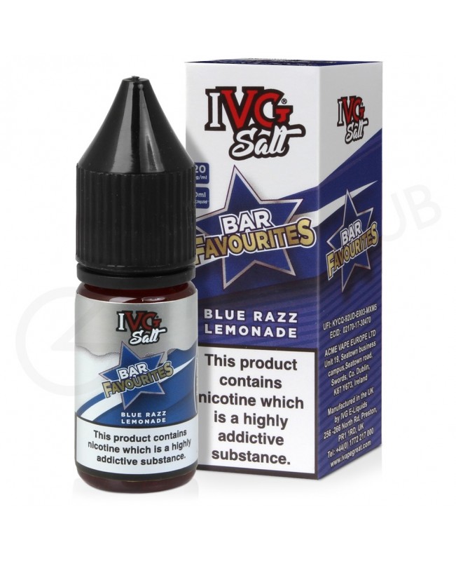 Blue Razz Lemonade Nic Salt E-Liquid by IVG Bar Salt Favourites