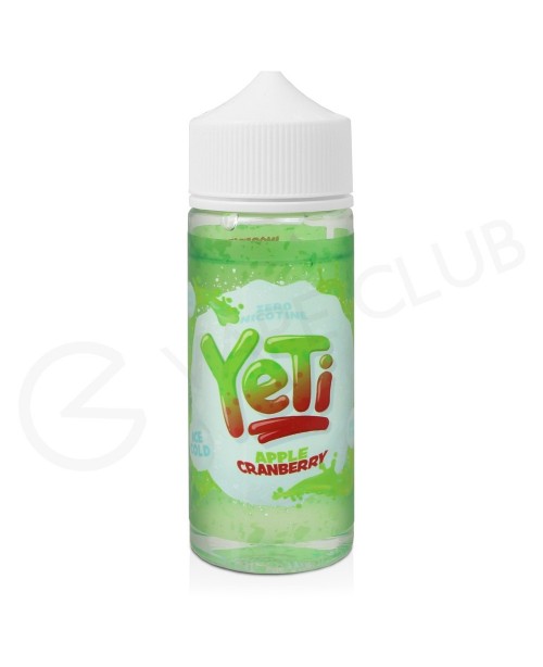 Apple Cranberry Shortfill E-Liquid by Yeti Ice 100...