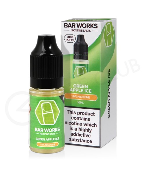 Green Apple Ice Nic Salt E-Liquid by Bar Works