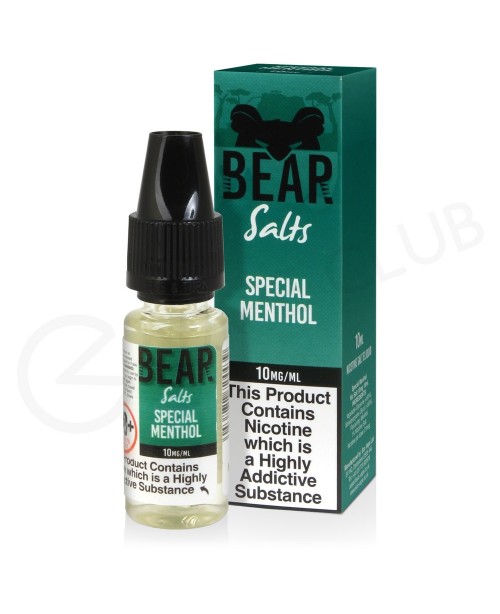 Special Menthol Nic Salt E-Liquid by Bear Salts