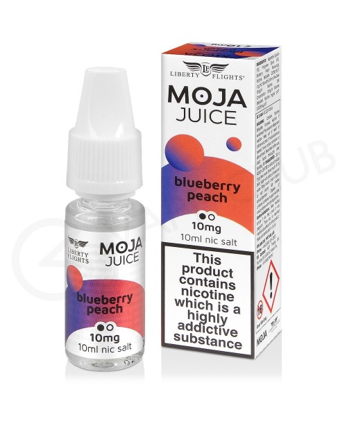 Blueberry Peach Nic Salt E-Liquid by Moja Juice