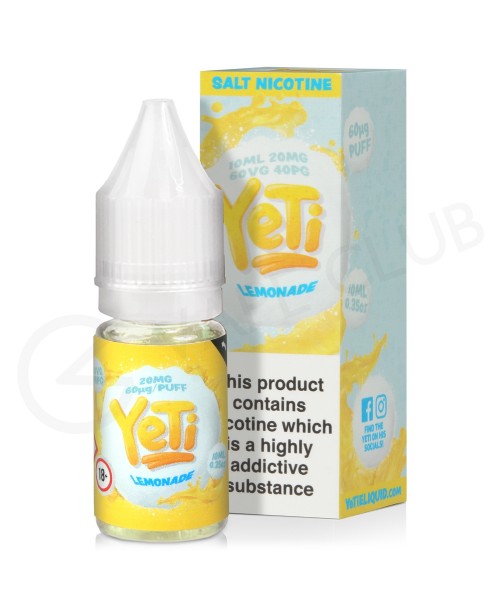 Lemonade Nic Salt E-Liquid by Yeti