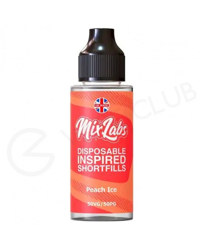 Peach Ice Shortfill E-Liquid by Mix Labs 100ml