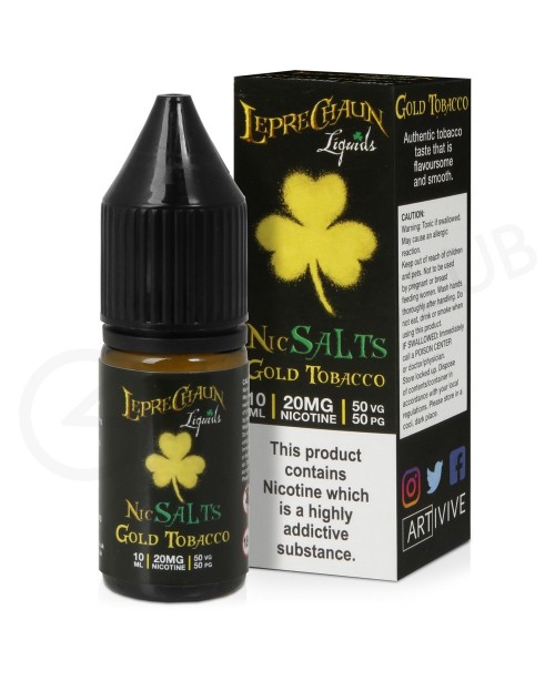 Gold Tobacco Nic Salt E-Liquid by Leprechaun Liqui...