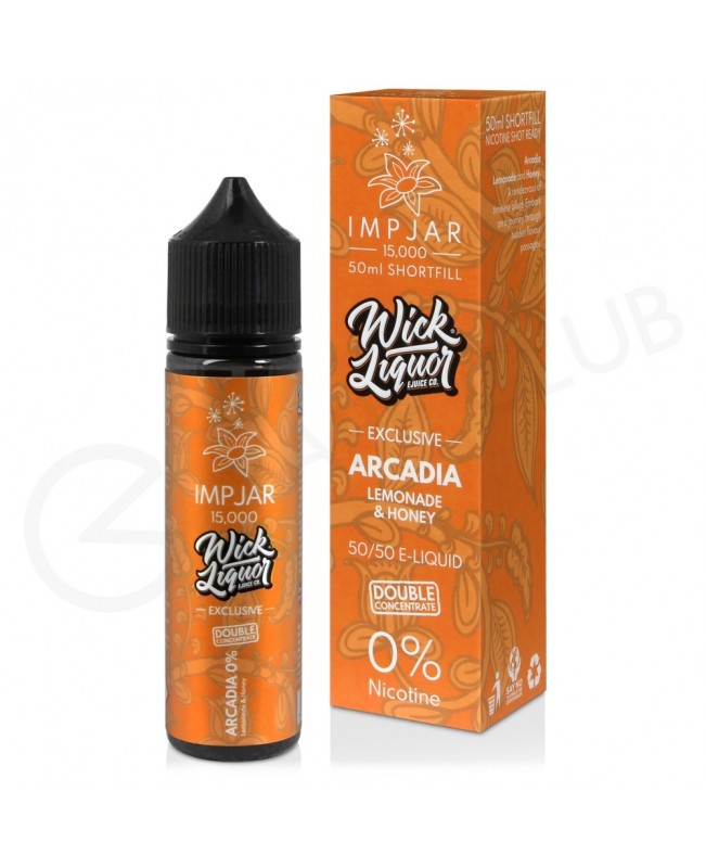 Arcadia Shortfill E-Liquid by Imp Jar & Wick Liquor 50ml