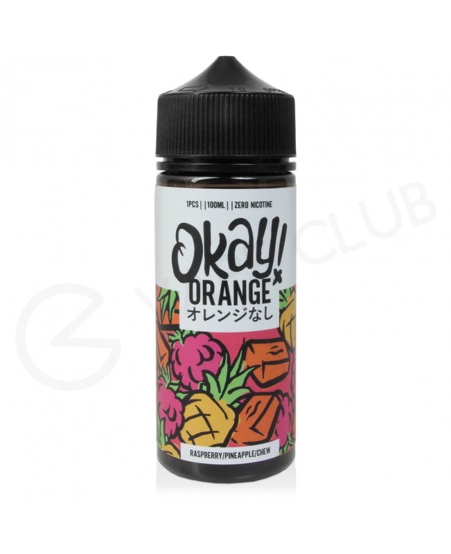 Raspberry & Pineapple Chew Shortfill E-Liquid by Okay Orange 100ml