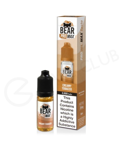 Creamy Tobacco Nic Salt E-Liquid by Bear Pro Max