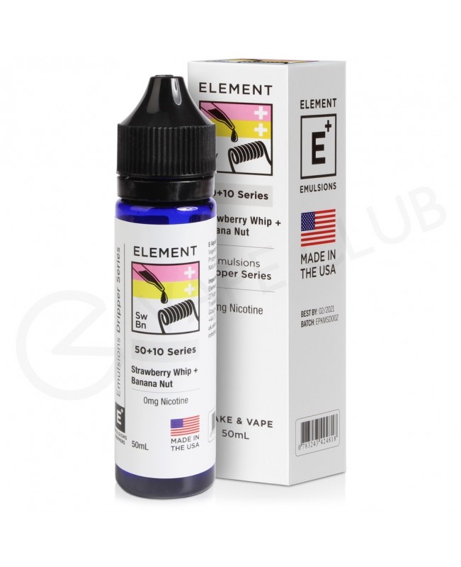 Strawberry Whip & Banana Nut Shortfill E-Liquid by Element Emulsions 50ml