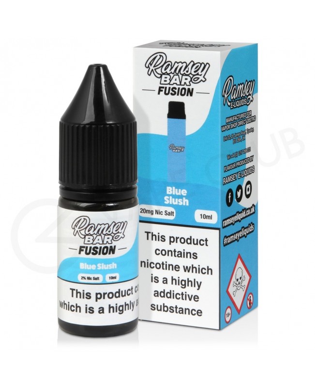 Blue Slush Nic Salt E-Liquid by Ramsey Bar Fusion