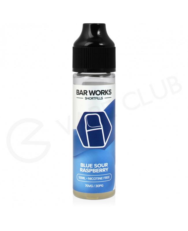 Blue Sour Raspberry Shortfill E-Liquid by Bar Works 50ml