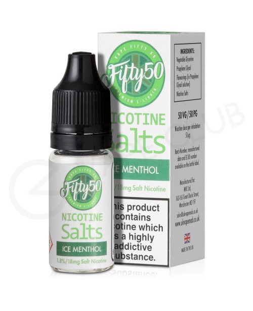 Ice Menthol Nic Salt Eliquid by Fifty 50