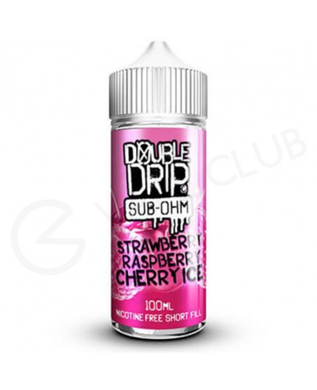 Strawberry Raspberry Cherry Ice Shortfill E-Liquid by Double Drip 100ml