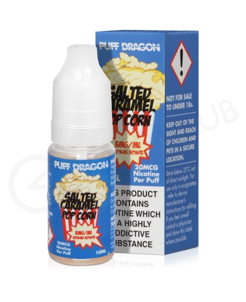 Salted Caramel Popcorn E-Liquid by Puff Dragon