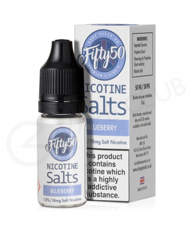 Blueberry Nic Salt E-Liquid by Fifty 50