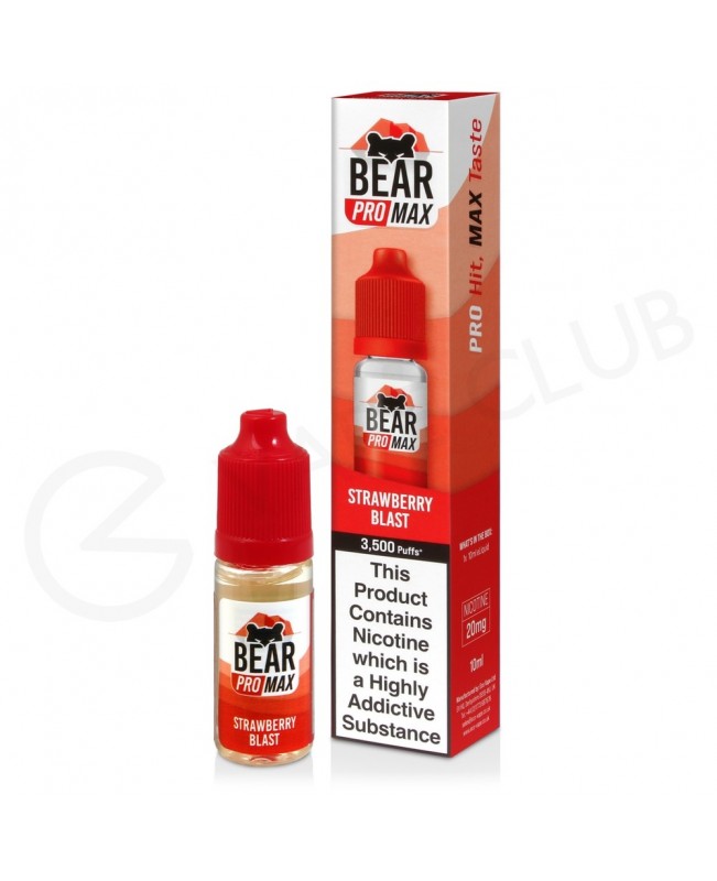 Strawberry Blast Nic Salt E-Liquid by Bear Pro Max