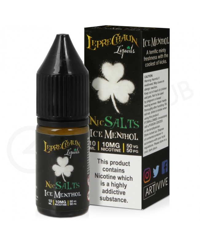 Ice Menthol Nic Salt E-Liquid by Leprechaun Liquids