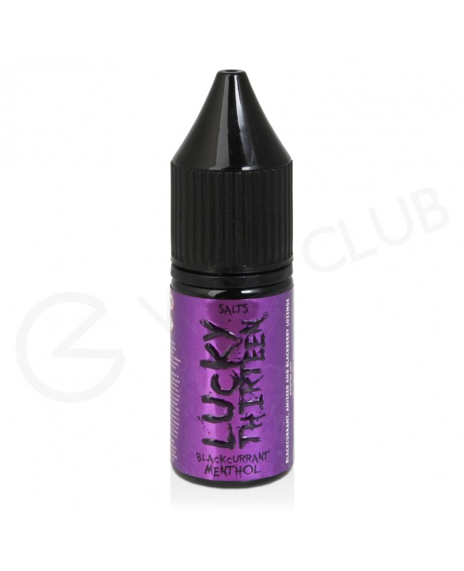 Blackcurrant Menthol Nic Salt E-Liquid by Lucky Thirteen