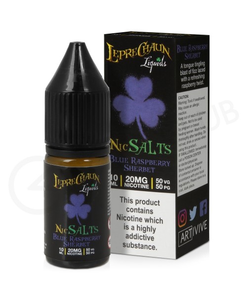 Blue Raspberry Sherbet Nic Salt E-Liquid by Leprec...