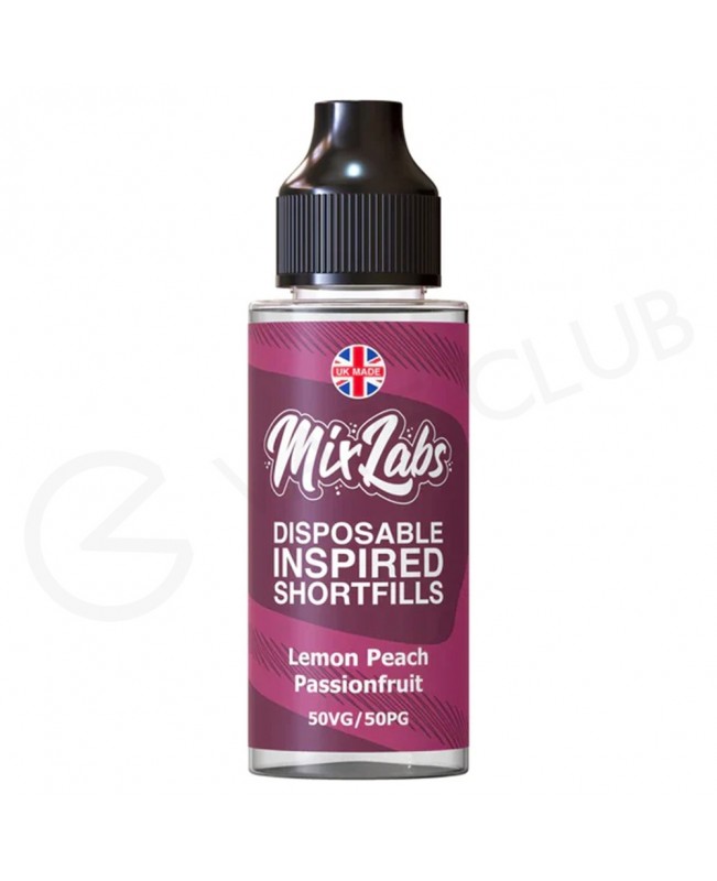 Lemon, Peach & Passionfruit Shortfill E-Liquid by Mix Labs 100ml