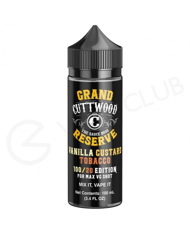 Vanilla Custard Tobacco Shortfill E-liquid by Cuttwood Grand Reserve 100ml