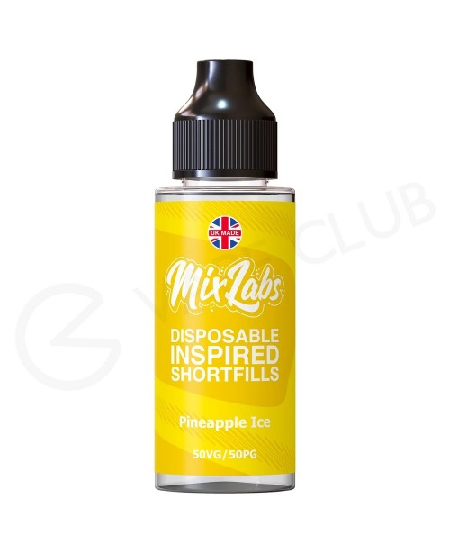 Pineapple Ice Shortfill E-Liquid by Mix Labs 100ml