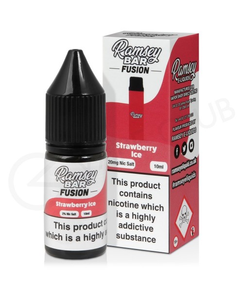 Strawberry Ice Nic Salt E-Liquid by Ramsey Bar Fus...