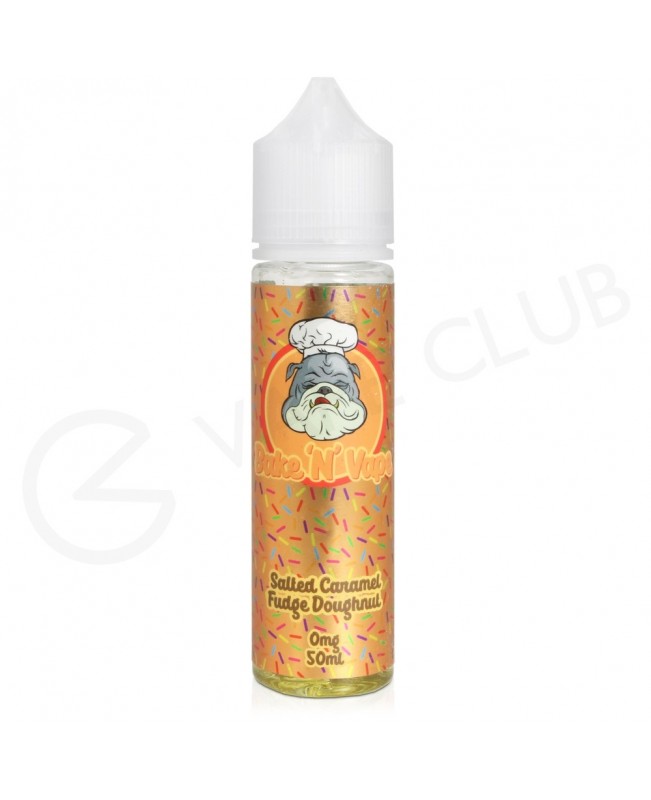 Salted Caramel Fudge Doughnut Shortfill E-Liquid by Bake N Vape 50ml