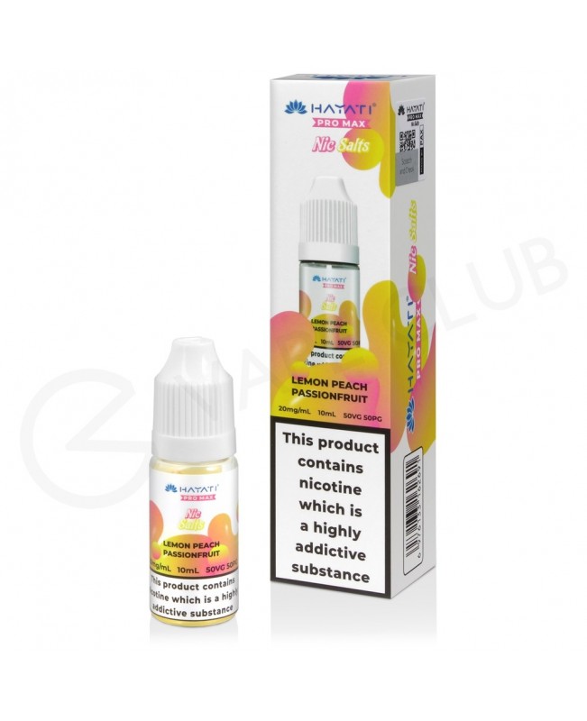 Lemon Peach Passionfruit E-Liquid by Hayati Pro Max Nic Salts