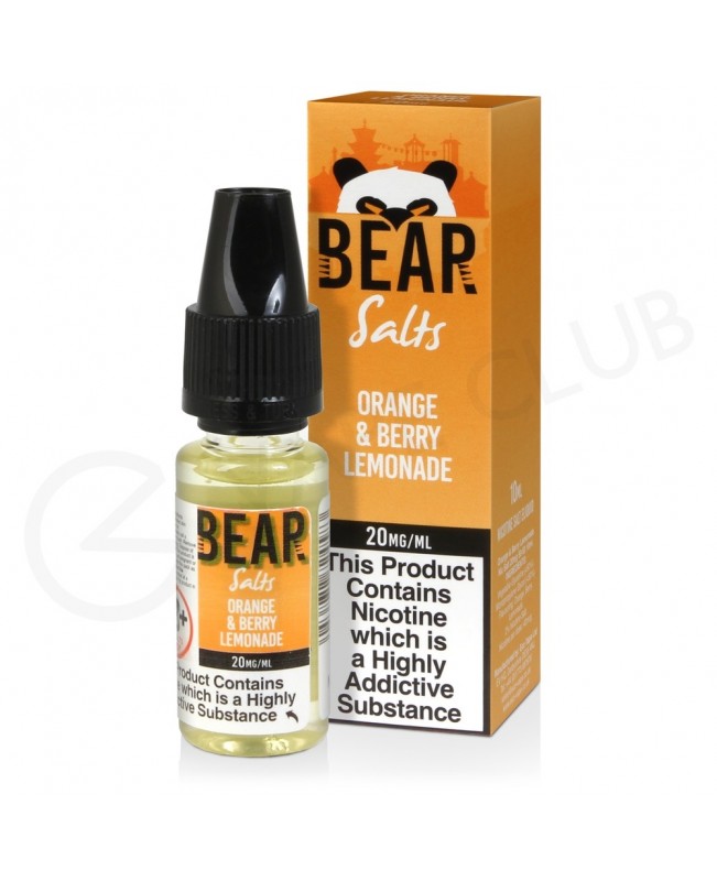 Orange & Berry Lemonade Nic Salt E-Liquid by Bear Salts