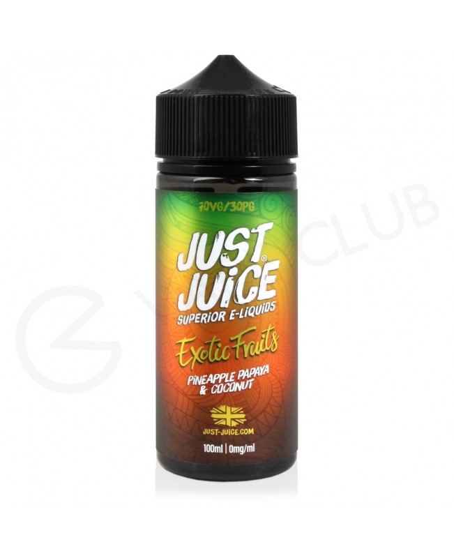 Pineapple, Papaya & Coconut Shortfill E-Liquid by Just Juice Exotic Fruits 100ml