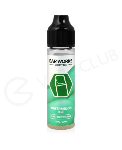 Watermelon Ice Shortfill E-Liquid by Bar Works 50m...