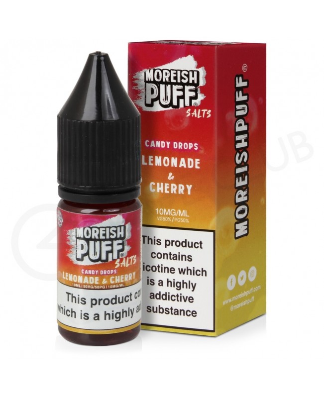 Lemonade & Cherry Candy Drops Nic Salt E-Liquid by Moreish Puff