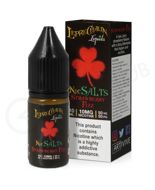 Strawberry Fizz Nic Salt E-Liquid by Leprechaun Li...