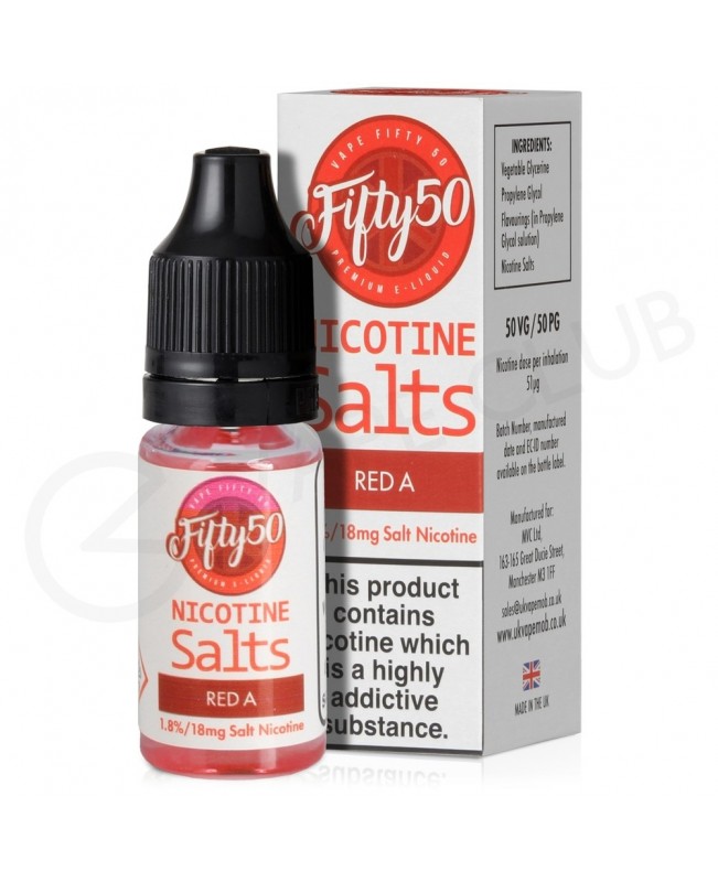 Red A Nic Salt E-Liqiud by Fifty 50