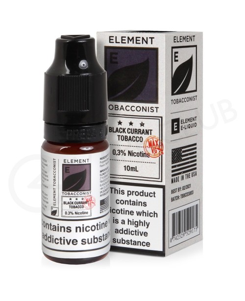 Blackcurrant Tobacco High VG E-Liquid by Element T...