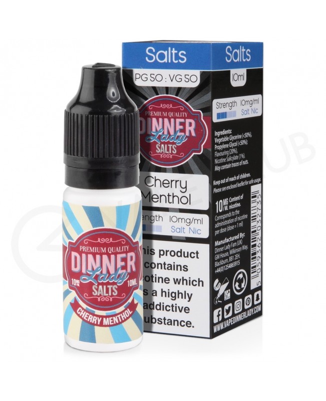 Cherry Menthol Nic Salt E-Liquid by Dinner Lady