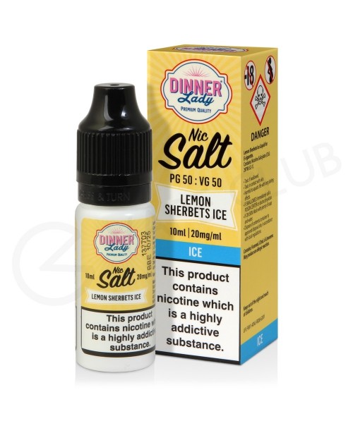 Lemon Sherbets Nic Salt E-Liquid by Dinner Lady