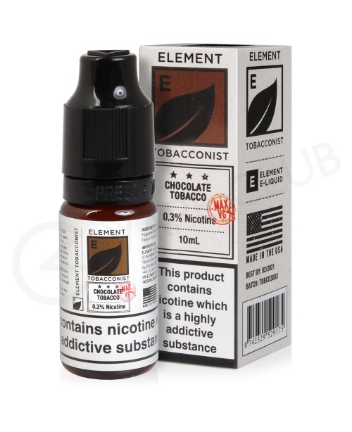 Chocolate Tobacco High VG E-Liquid by Element Toba...