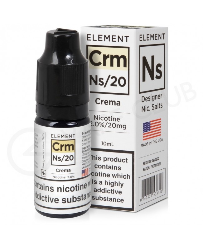 NS20, NS10 & NS5 Crema E-Liquid by Element