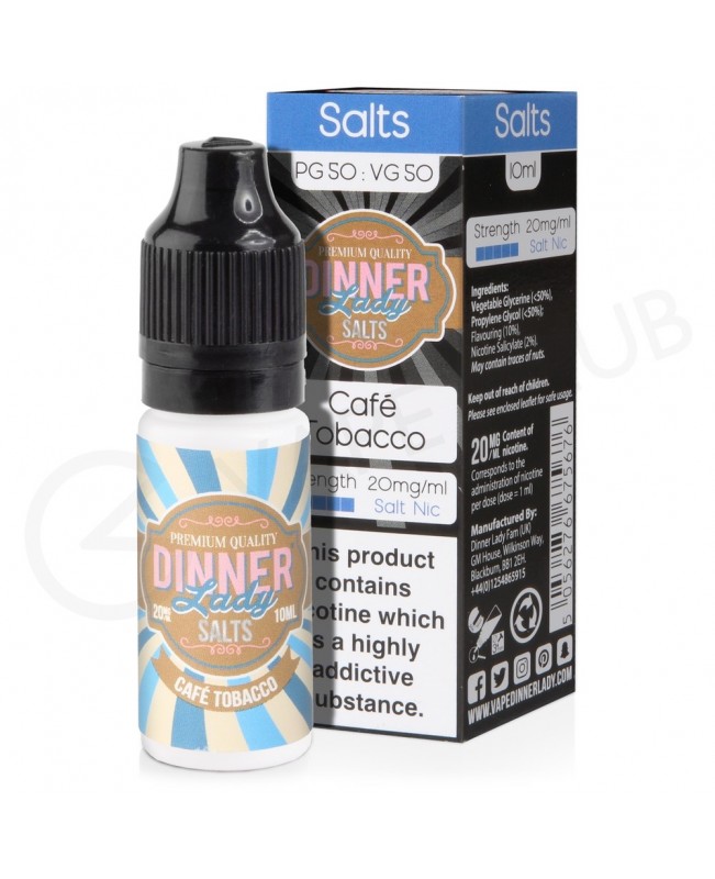 Cafe Tobacco Nic Salt E-Liquid by Dinner Lady