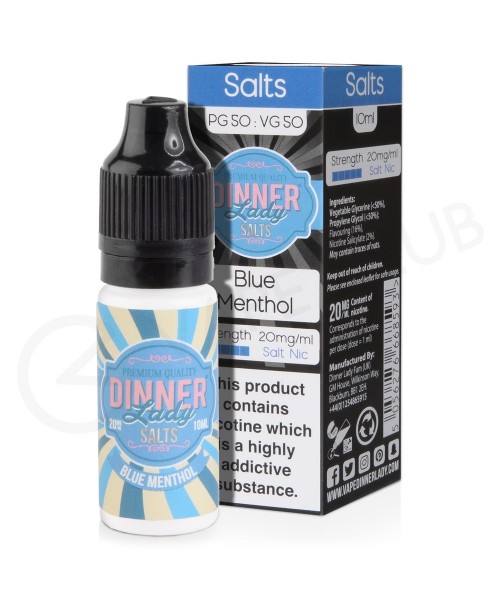 Blue Menthol Nic Salt E-Liquid by Dinner Lady