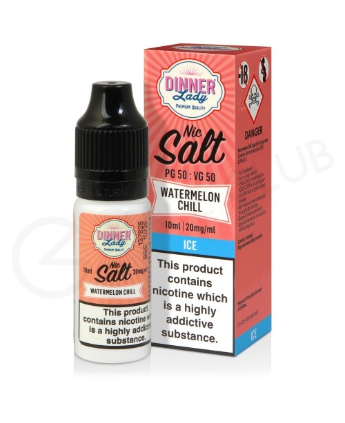 Watermelon Chill Nic Salt E-Liquid by Dinner Lady