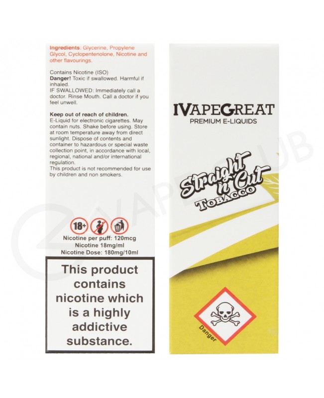 Straight N Cut Tobacco E-Liquid by IVG 50/50