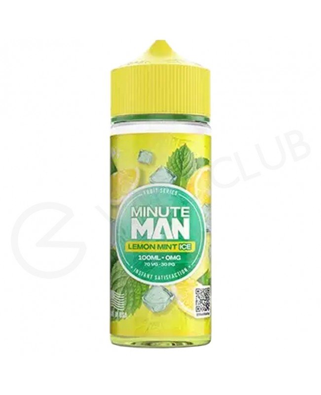 Lemon Mint Ice Shortfill E-Liquid by Minute Man 100ml