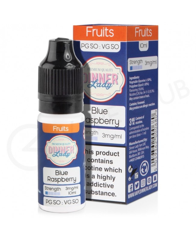 Blue Raspberry E-Liquid by Dinner Lady 50/50