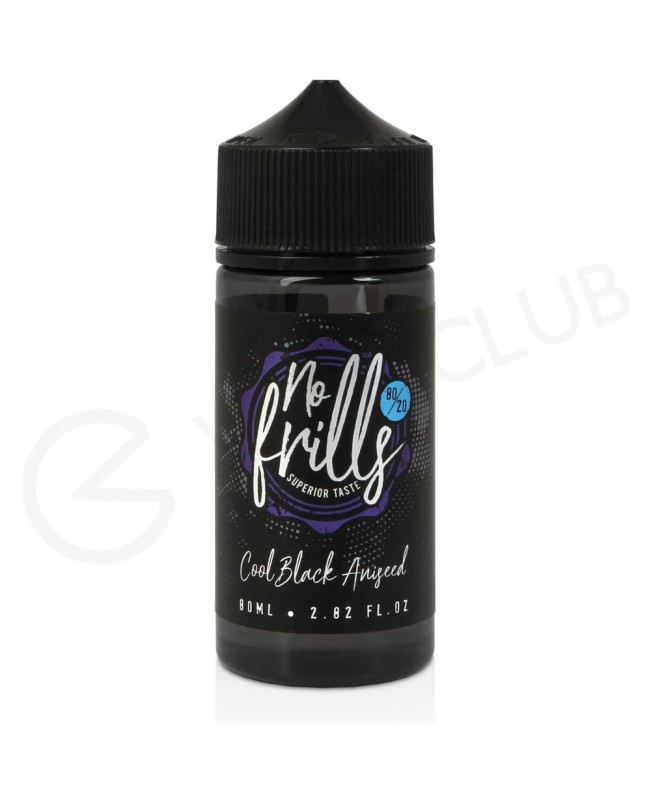 Cool Black Aniseed Shortfill E-Liquid by No Frills 80ml